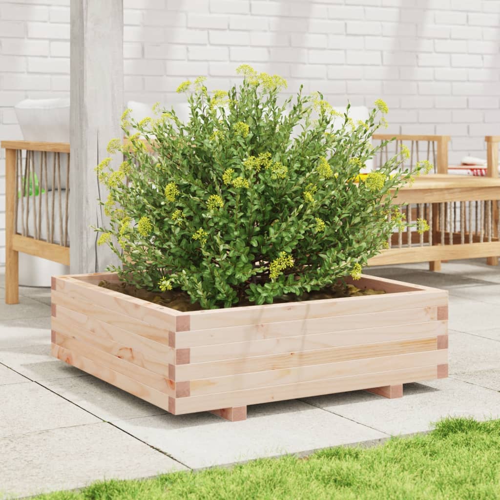 Boîte de planification Vidaxl 80x80x26,5 cm Pine solide