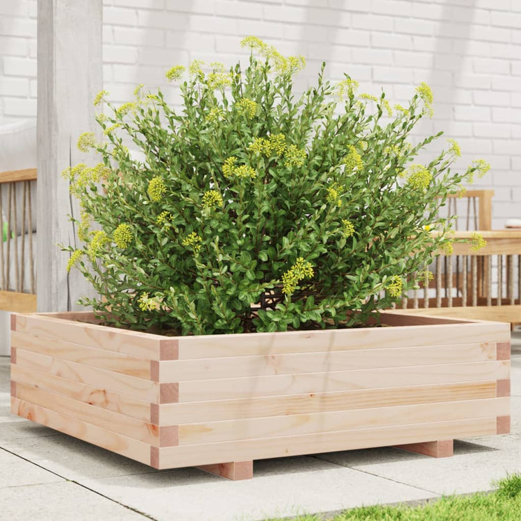 Boîte de planification Vidaxl 80x80x26,5 cm Pine solide