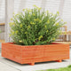 Boîte de planification Vidaxl 80x80x26.5 cm Brunier en pin massif