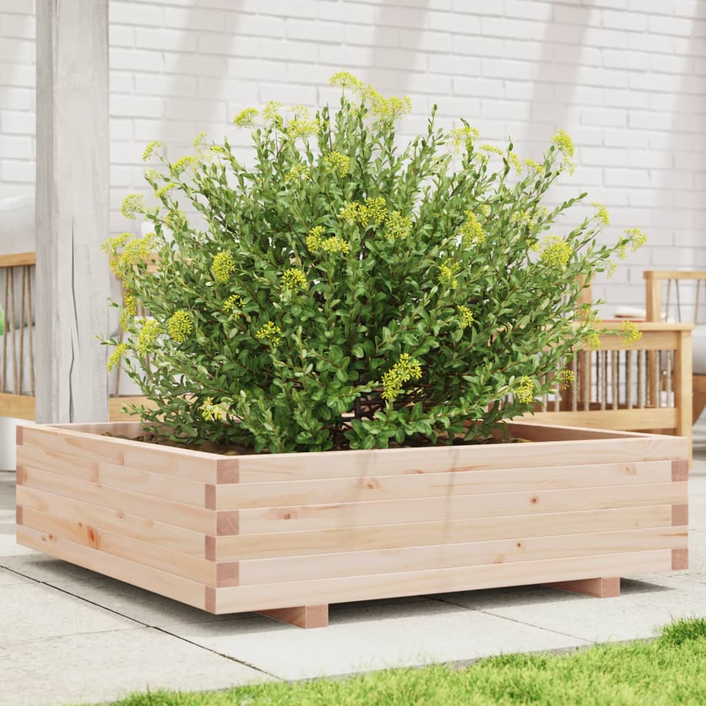 Boîte de planification Vidaxl 90x90x26,5 cm Pine solide