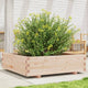 Boîte de planification Vidaxl 90x90x26,5 cm Pine solide