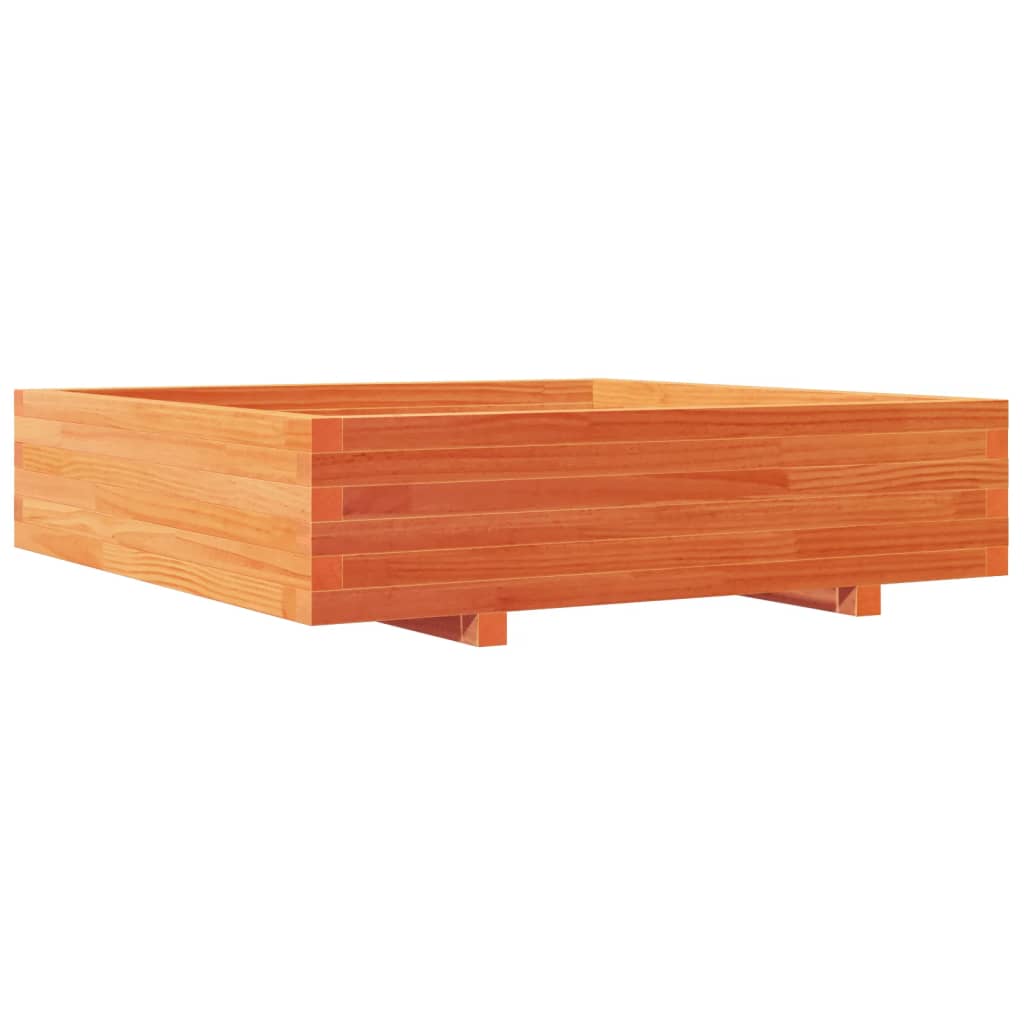 Boîte de planification Vidaxl 100x100x26,5 cm Brunier en pin massif
