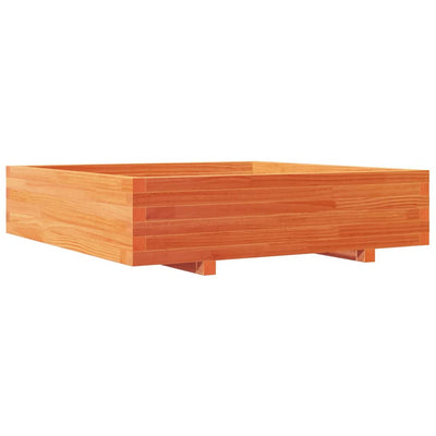 Boîte de planification Vidaxl 100x100x26,5 cm Brunier en pin massif