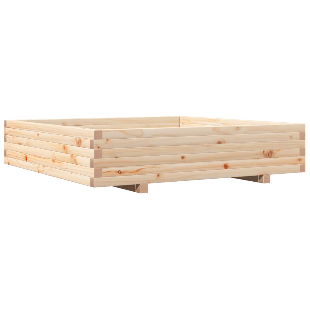 Boîte de planification Vidaxl 110x110x26.5 cm Pine solide