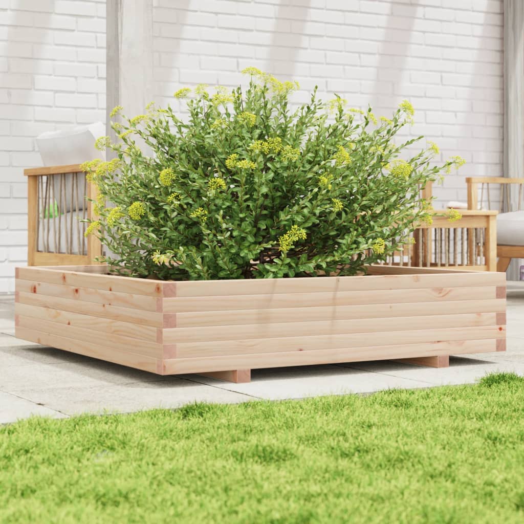 Boîte de planification Vidaxl 110x110x26.5 cm Pine solide