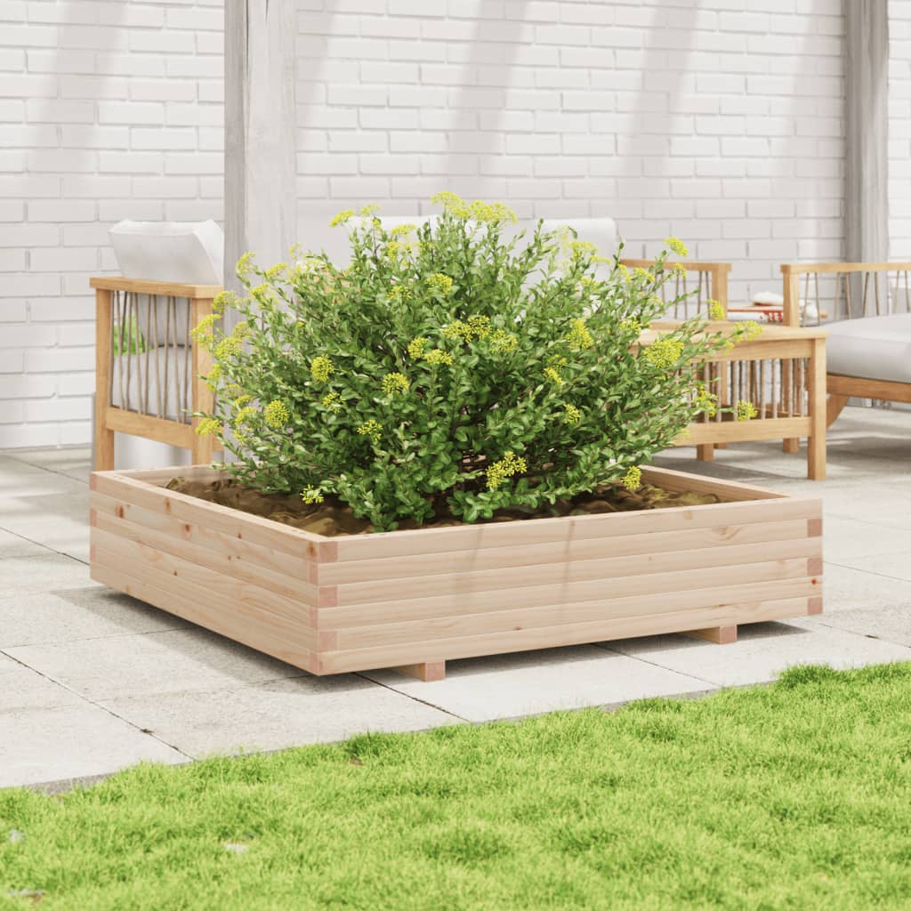 Boîte de planification Vidaxl 110x110x26.5 cm Pine solide