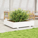 Boîte de planification Vidaxl 110x110x26.5 cm Pine solide blanc