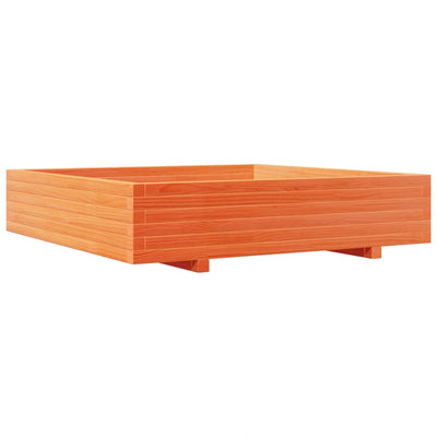 Boîte de planification de Vidaxl 110x110x26.5 cm Cire de pin solide marron