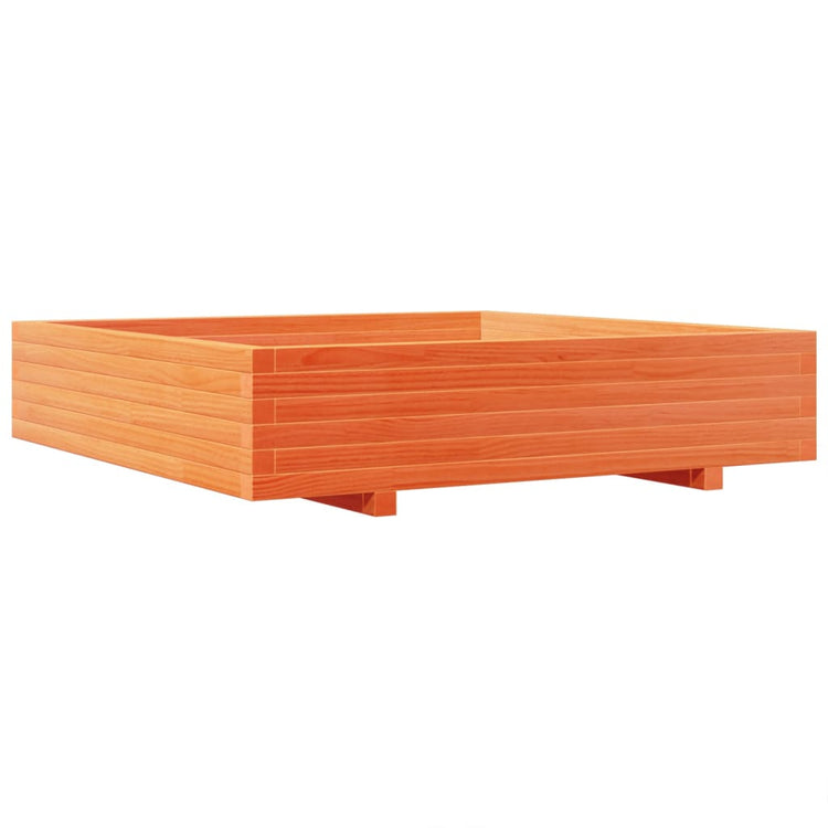 Boîte de planification de Vidaxl 110x110x26.5 cm Cire de pin solide marron