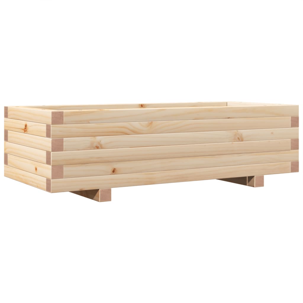 Boîte de planification Vidaxl 90x40x26.5 cm Pine solide