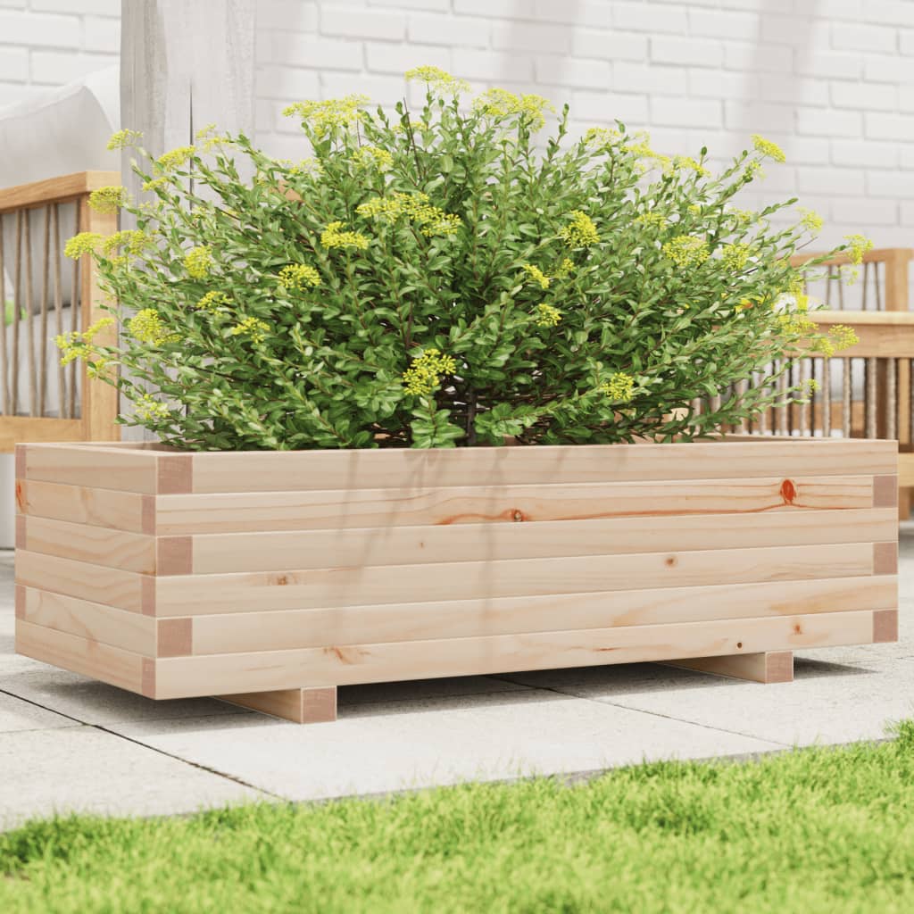 Boîte de planification Vidaxl 90x40x26.5 cm Pine solide