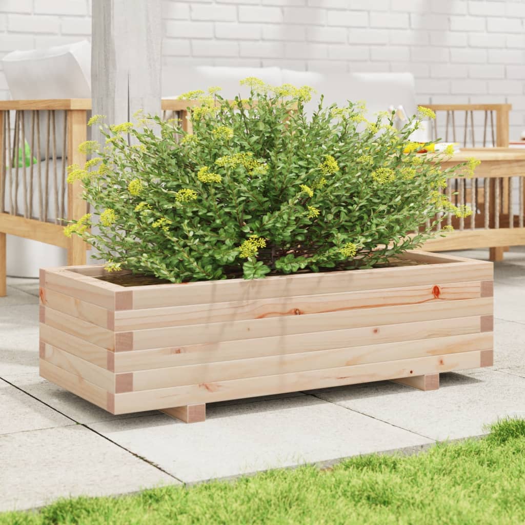 Boîte de planification Vidaxl 90x40x26.5 cm Pine solide