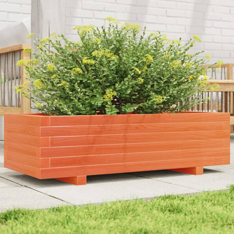 Boîte de planification de Vidaxl 90x40x26.5 cm Solide Brown