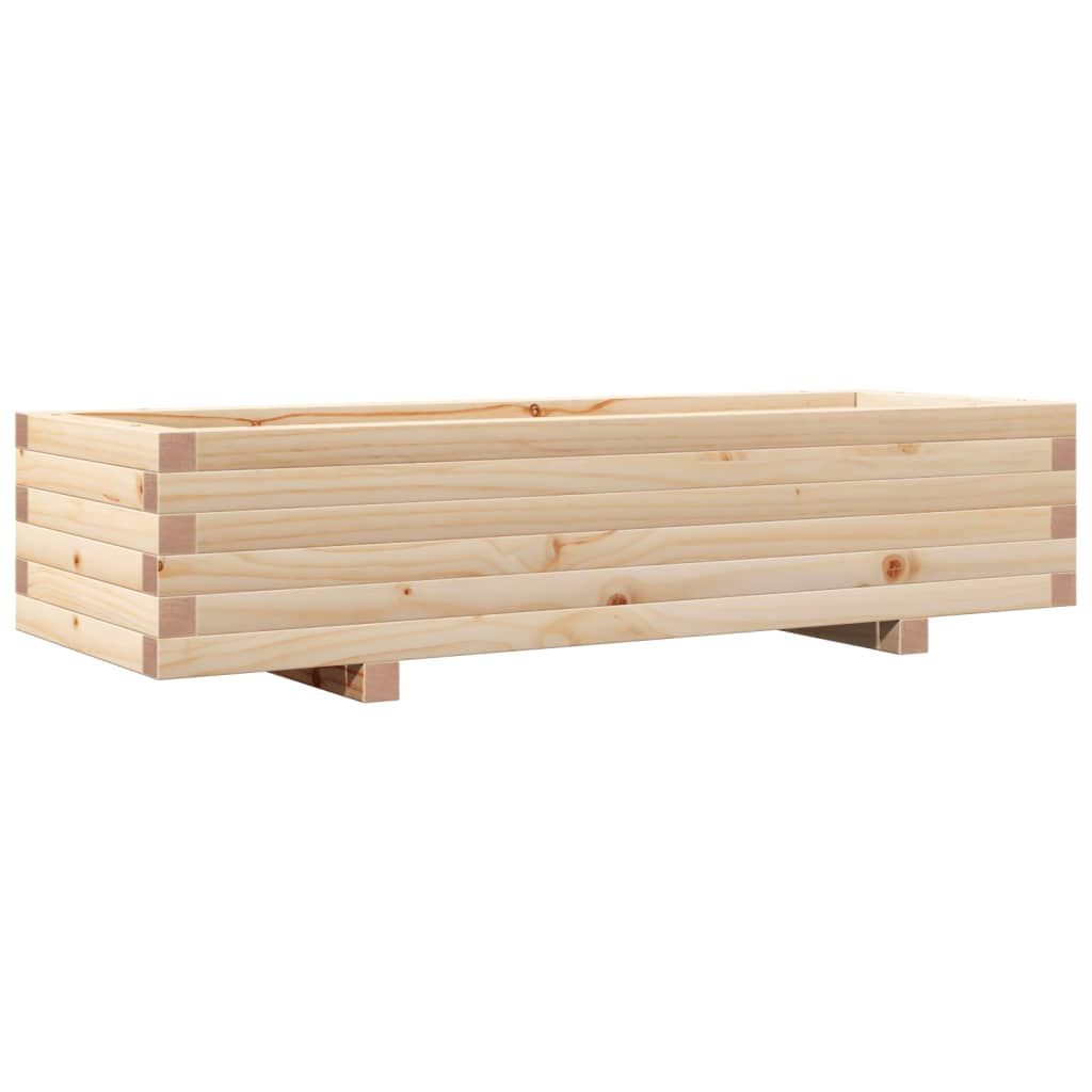 Boîte de planification Vidaxl 110x40x26.5 cm Pine solide