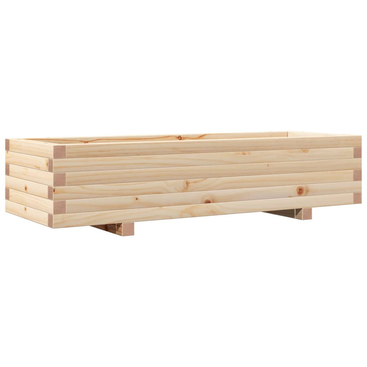 Boîte de planification Vidaxl 110x40x26.5 cm Pine solide