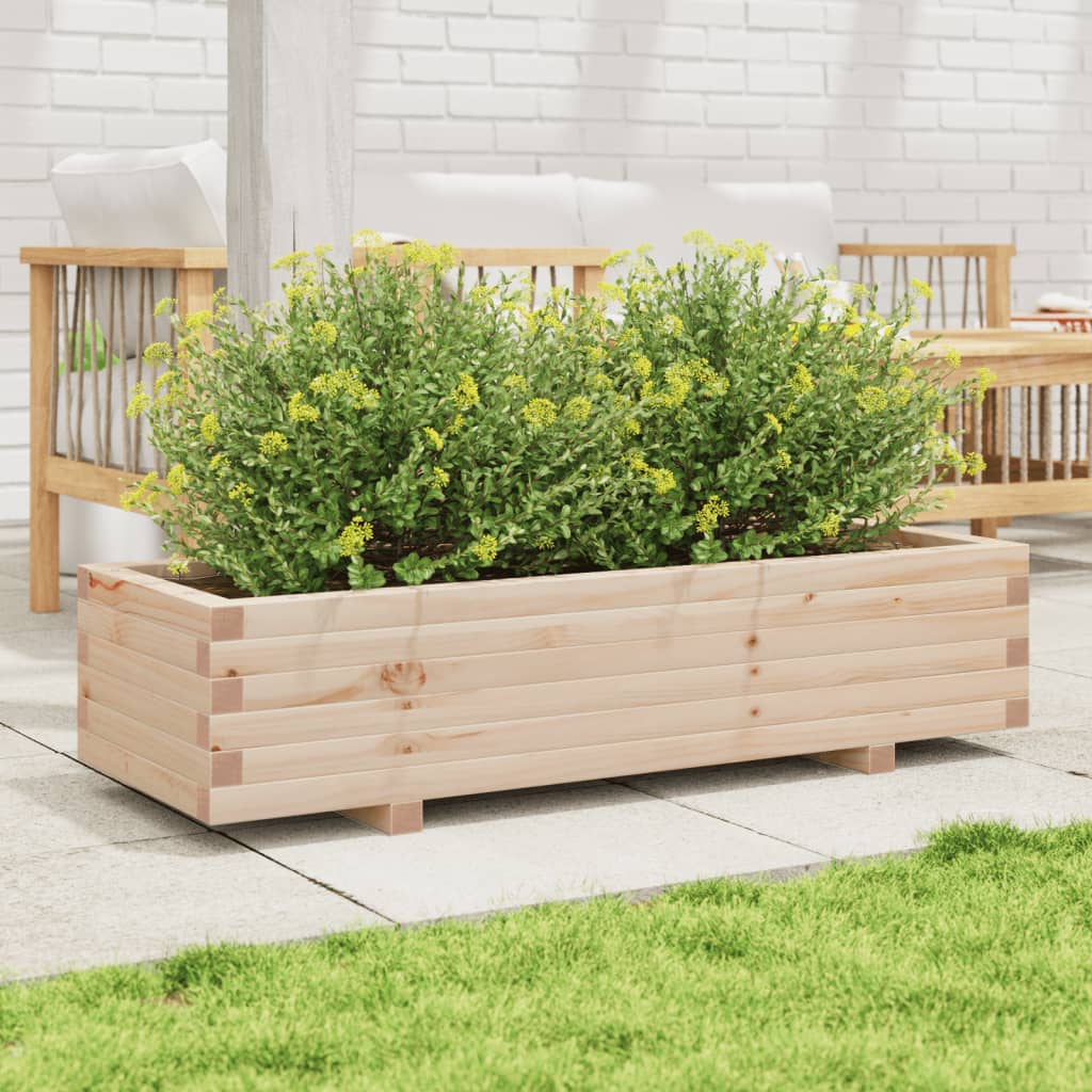 Boîte de planification Vidaxl 110x40x26.5 cm Pine solide