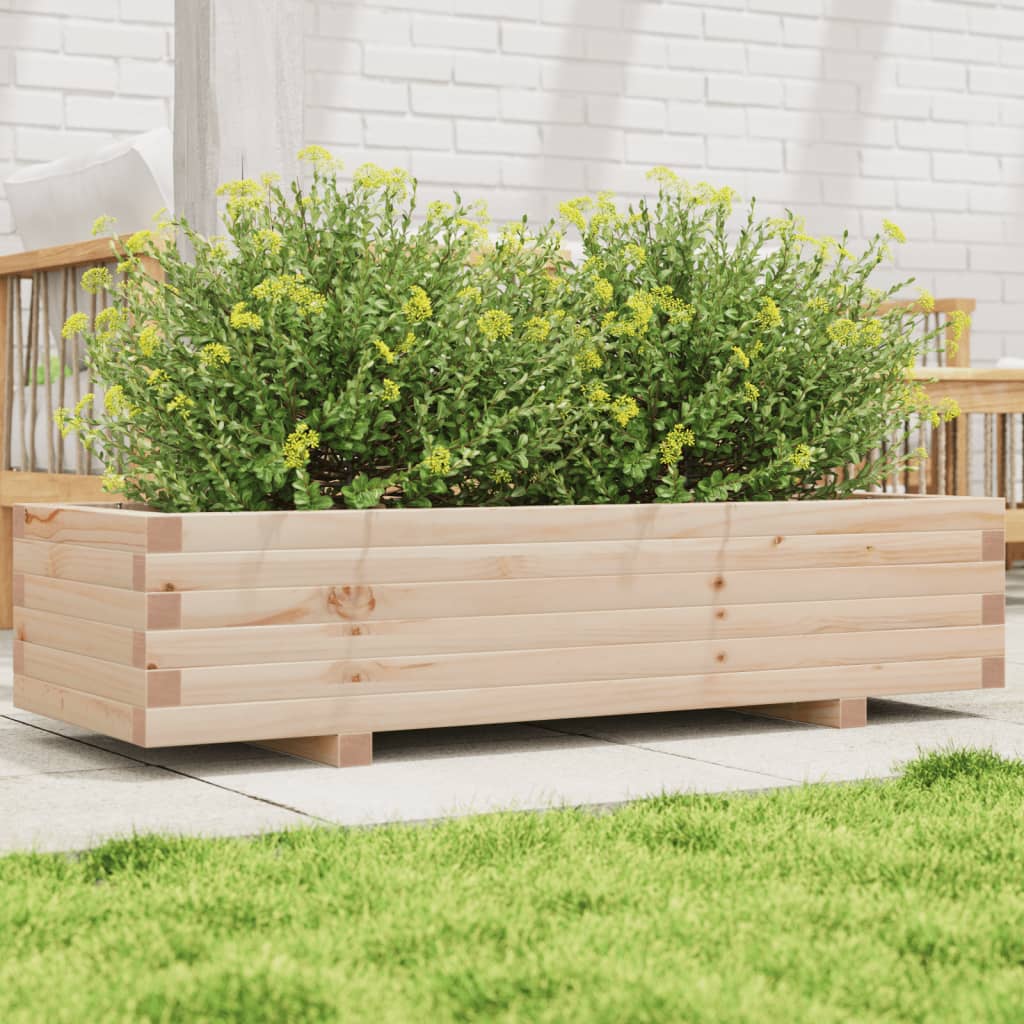 Boîte de planification Vidaxl 110x40x26.5 cm Pine solide