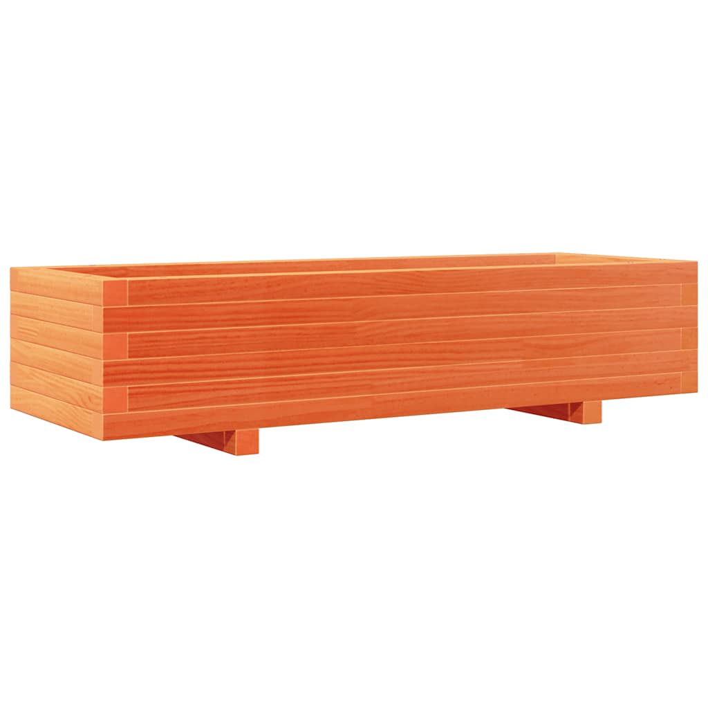 Boîte de planification Vidaxl 110x40x26.5 cm Brunier en pin massif