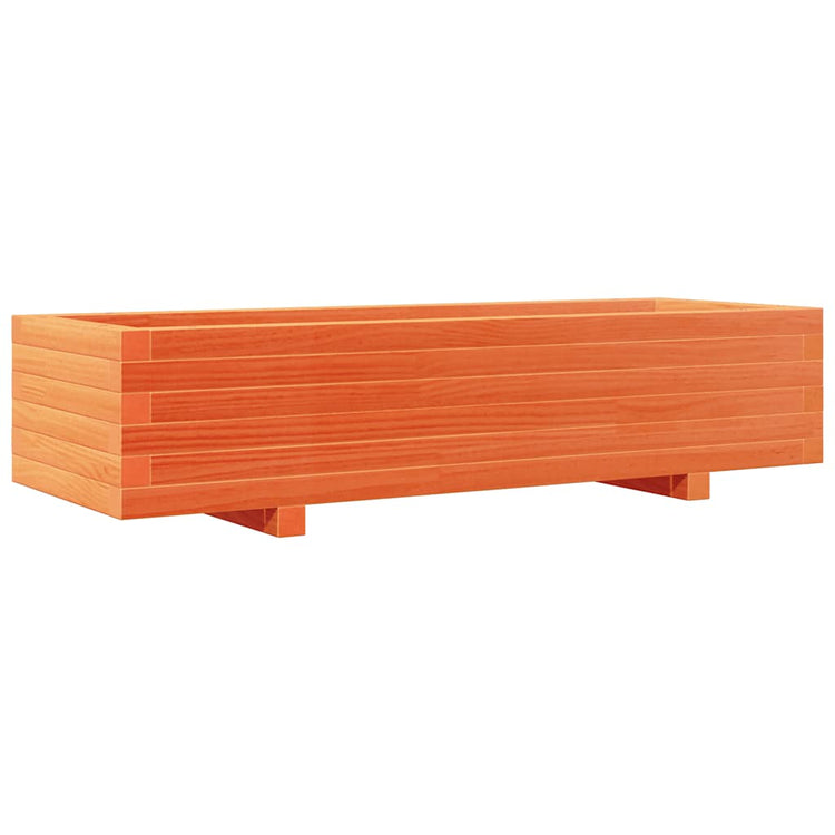 Boîte de planification Vidaxl 110x40x26.5 cm Brunier en pin massif