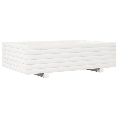 Boîte de planification Vidaxl 90x60x26.5 cm Pine solide blanc