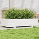Boîte de planification Vidaxl 110x60x26.5 cm Pine solide blanc