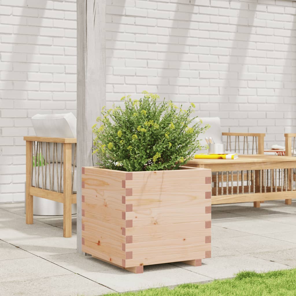 Boîte de planification Vidaxl 50x50x49.5 cm Pine solide