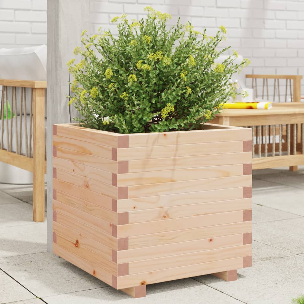 Boîte de planification Vidaxl 50x50x49.5 cm Pine solide