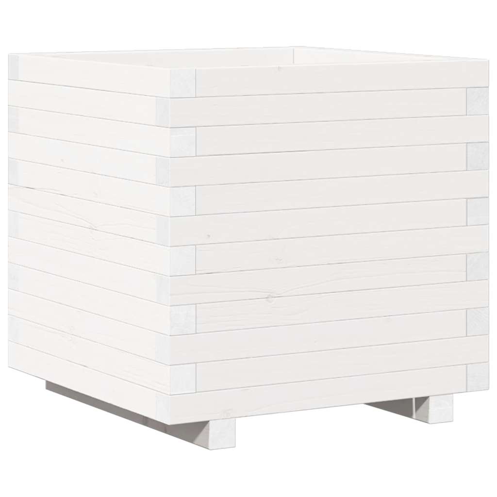 Vidaxx jardinière 50x50x49,5 cm bois de pin massif blanc