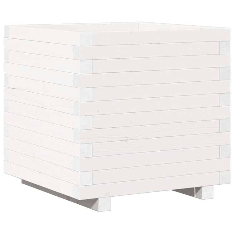 Vidaxx jardinière 50x50x49,5 cm bois de pin massif blanc