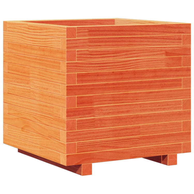 Vidaxx jardinière 50x50x49,5 cm bois de pin massif, marron lavé