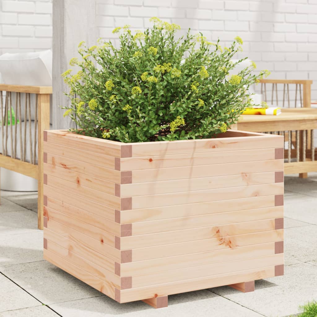 Boîte de planification Vidaxl 60x60x49.5 cm Pine solide