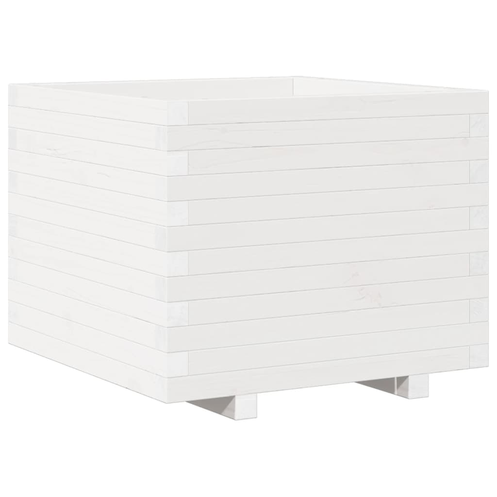 Vidaxx jardinière 60x60x49,5 cm bois de pin massif blanc