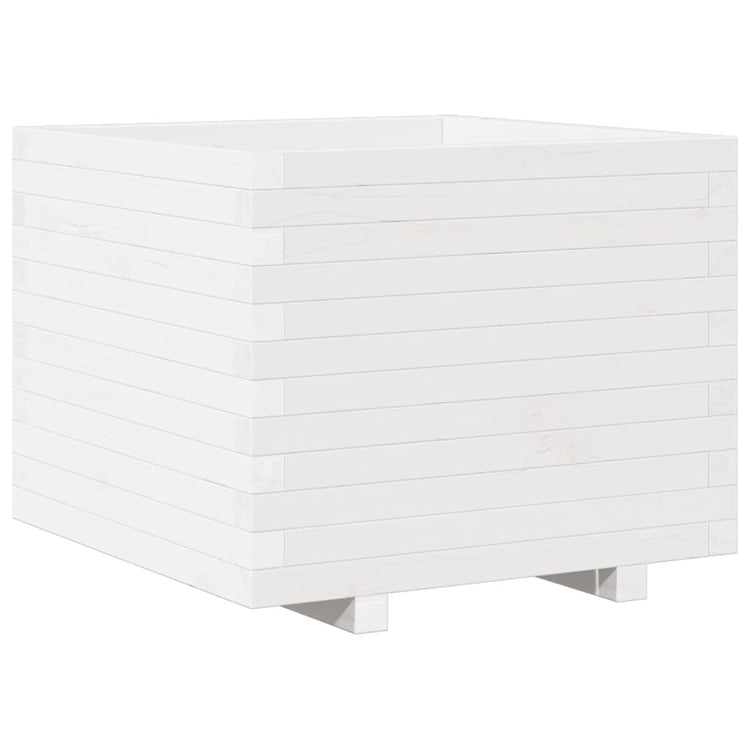 Vidaxx jardinière 60x60x49,5 cm bois de pin massif blanc