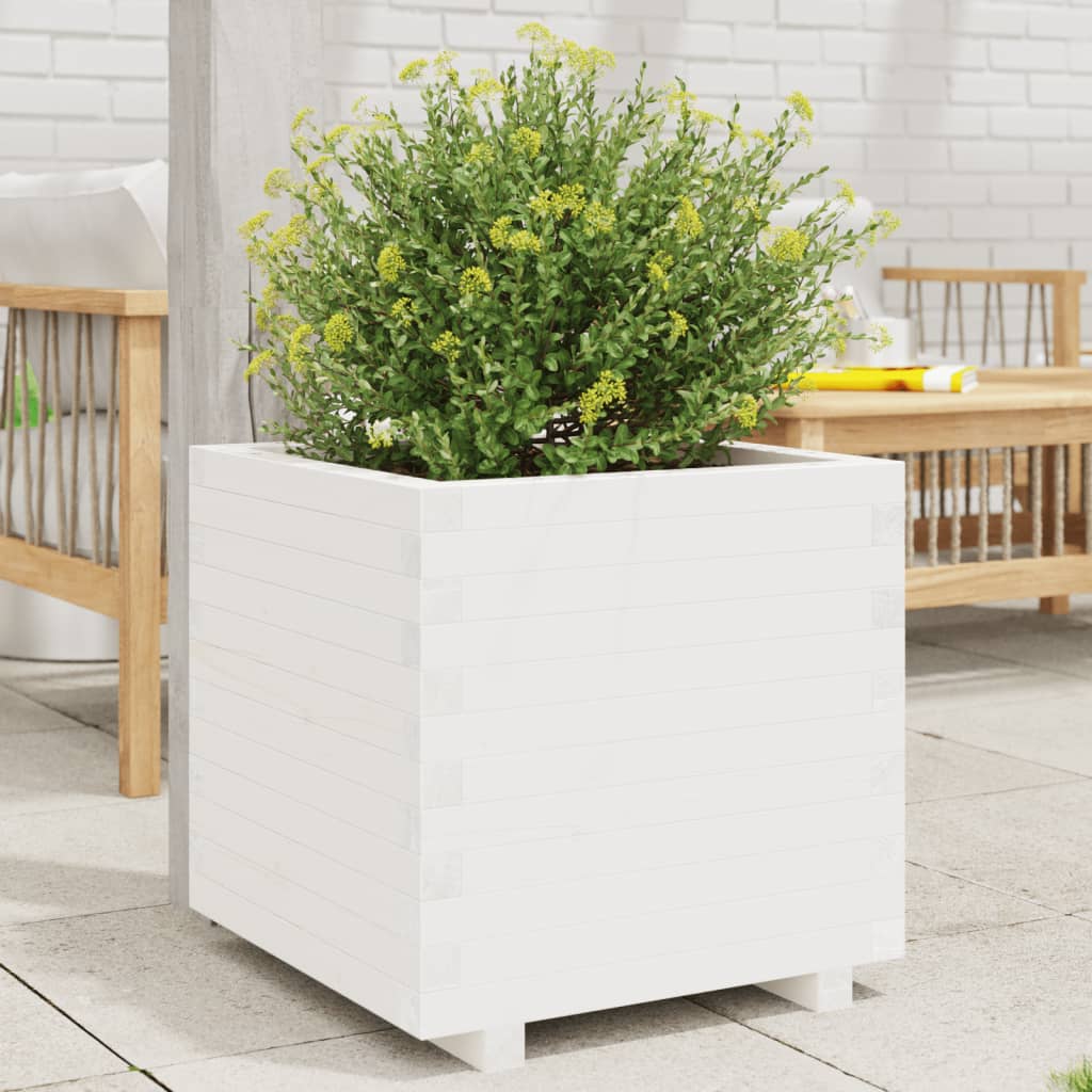Vidaxl Planning Box 60x60x49.5 cm Pine solide blanc