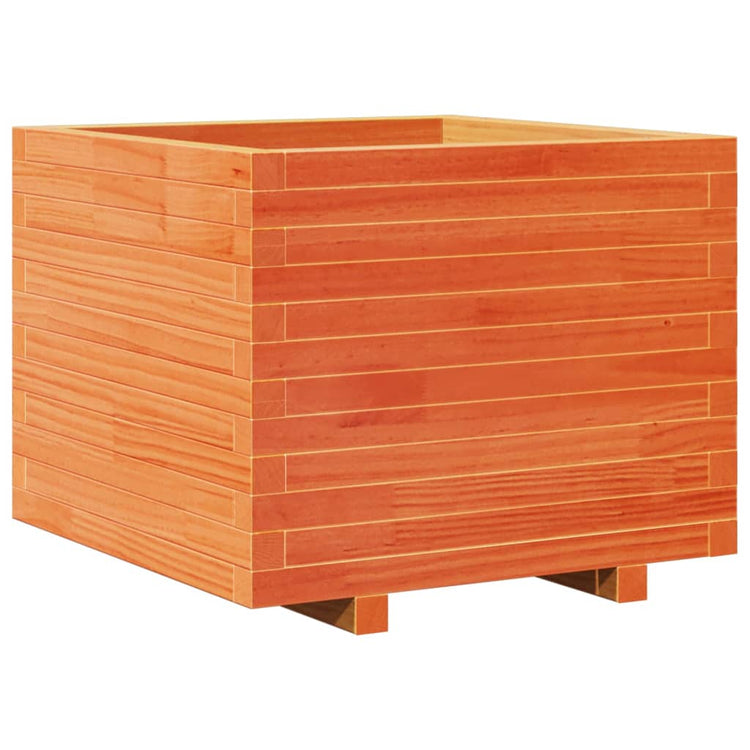 Vidaxx jardinière 60x60x49,5 cm bois de pin massif, marron lavé