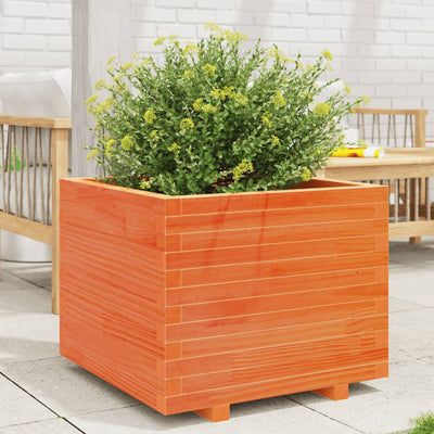 Vidaxx jardinière 60x60x49,5 cm bois de pin massif, marron lavé