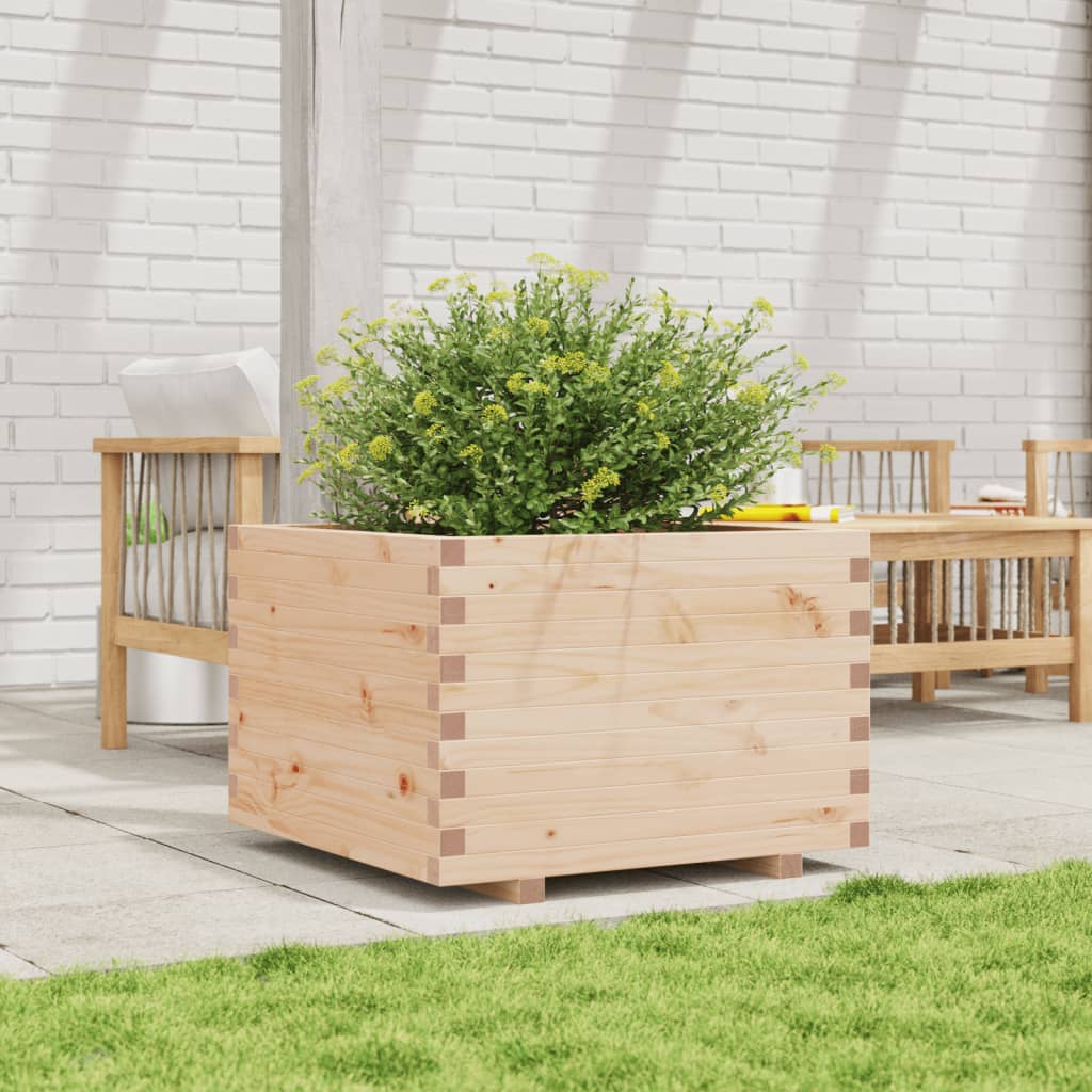Boîte de planification Vidaxl 70x70x49.5 cm Pine solide