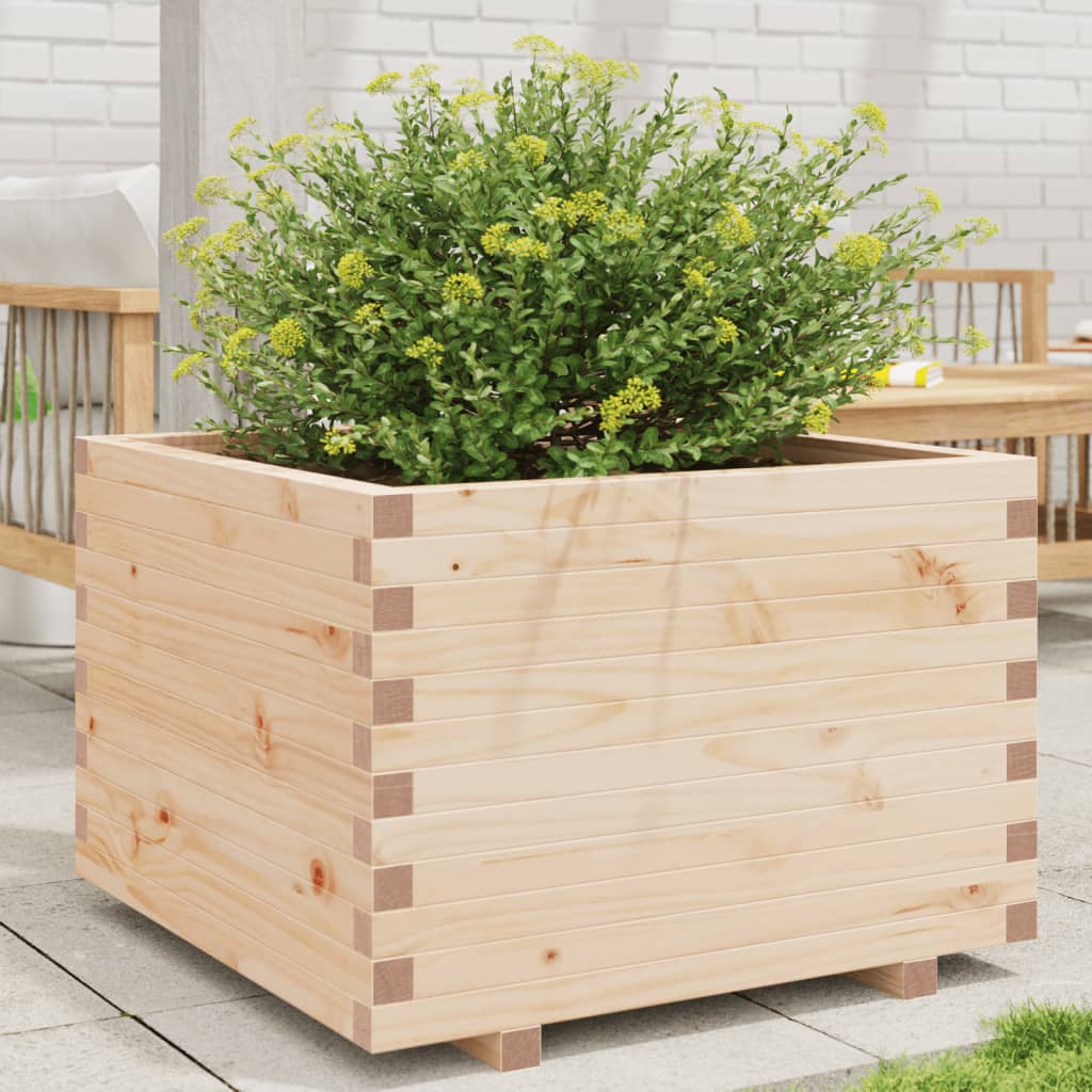 Boîte de planification Vidaxl 70x70x49.5 cm Pine solide