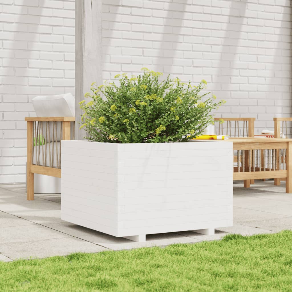 Vidaxl Planning Box 70x70x49.5 cm Pine solide blanc