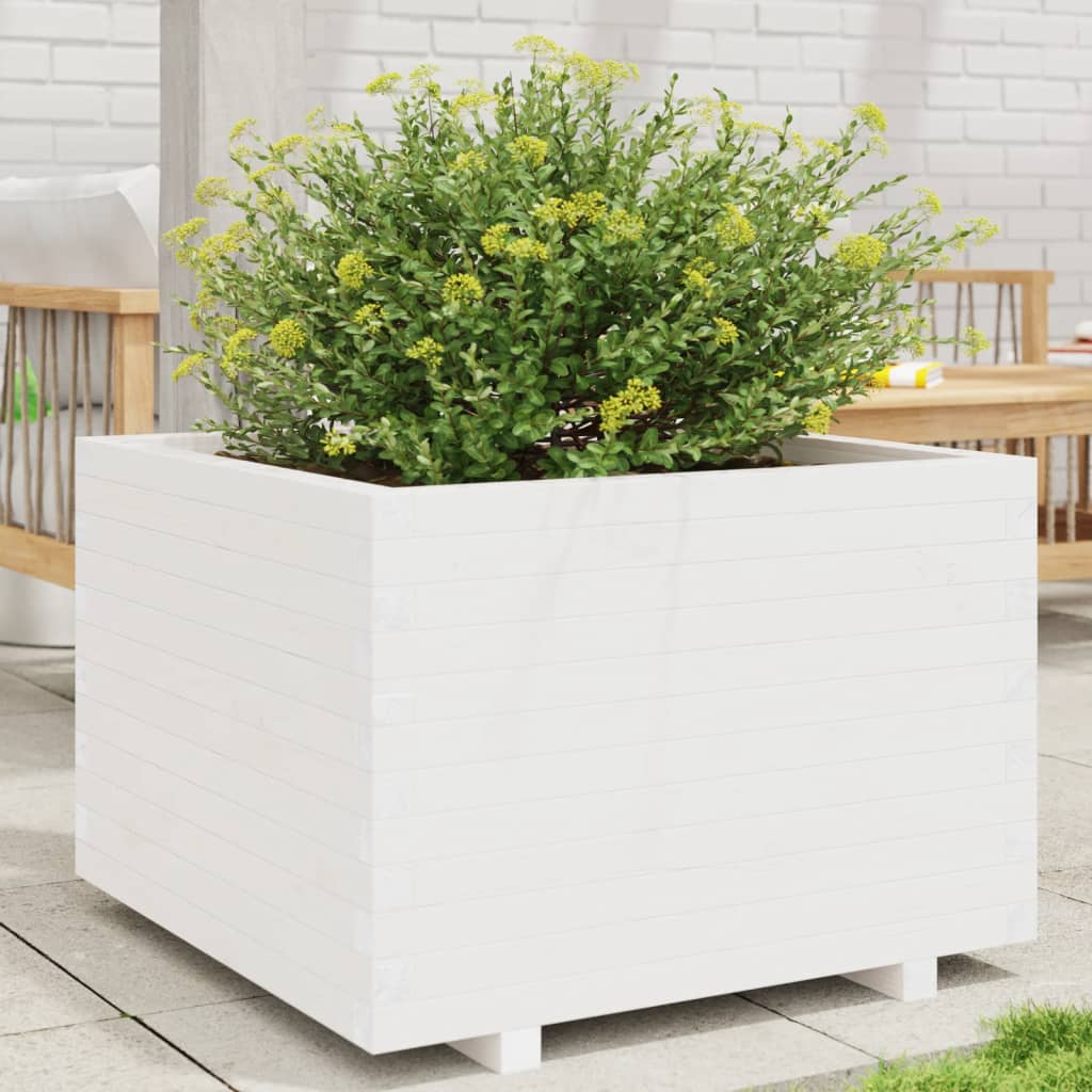 Vidaxl Planning Box 70x70x49.5 cm Pine solide blanc