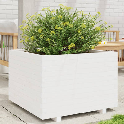 Vidaxl Planning Box 70x70x49.5 cm Pine solide blanc