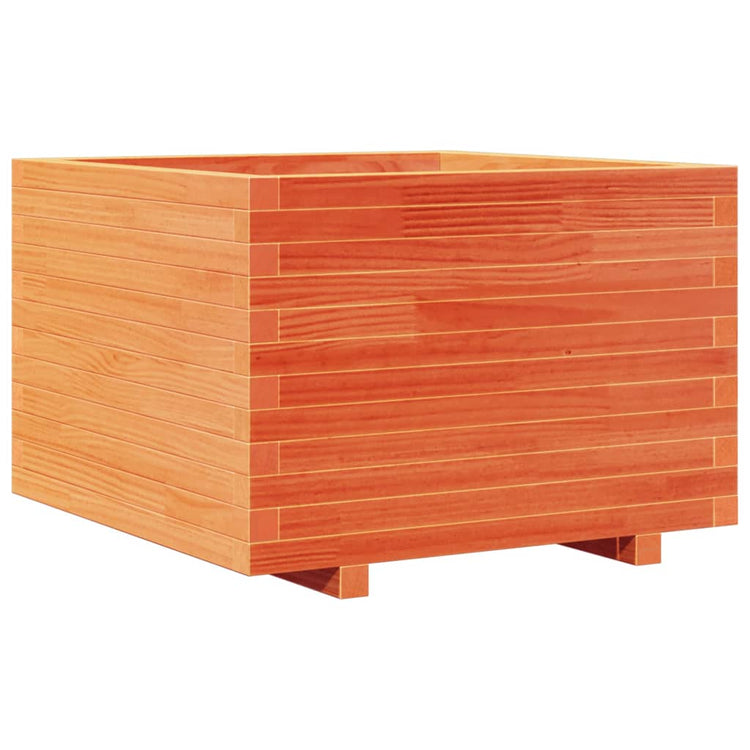 Vidaxx jardinière 70x70x49,5 cm bois de pin massif, marron lavé