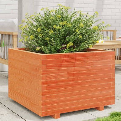 Vidaxx jardinière 70x70x49,5 cm bois de pin massif, marron lavé