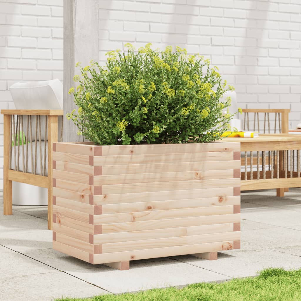 Boîte de planification Vidaxl 70x40x49.5 cm Pine solide