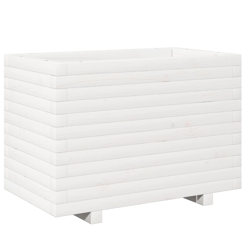 Vidaxl Planning Box 70x40x49.5 cm Pine solide blanc