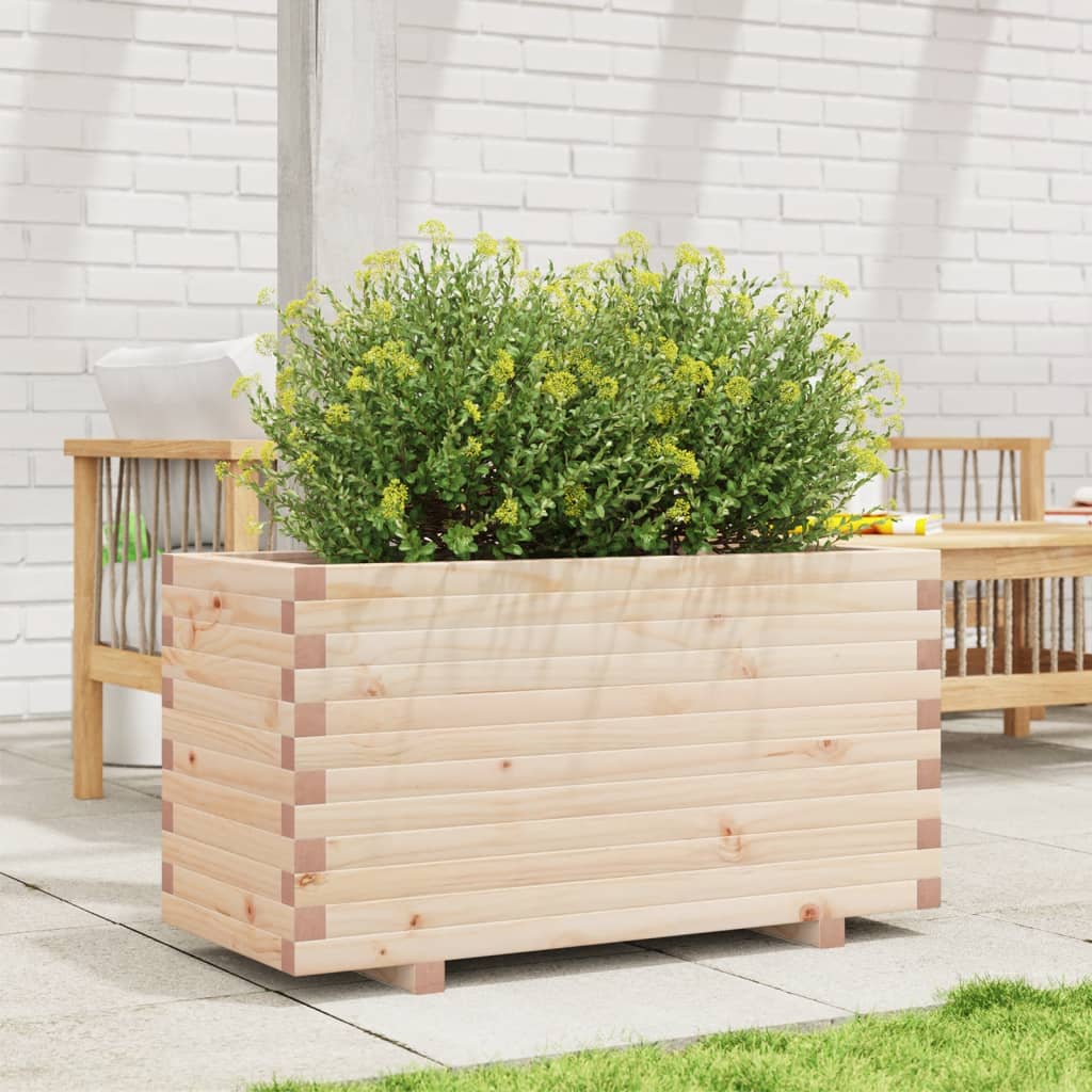 Boîte de planification Vidaxl 90x40x49.5 cm Pine solide