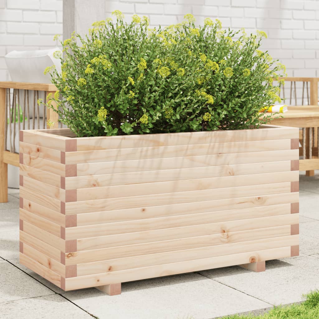 Boîte de planification Vidaxl 90x40x49.5 cm Pine solide