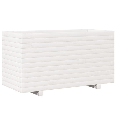 Boîte de planification Vidaxl 90x40x49.5 cm Pine solide blanc