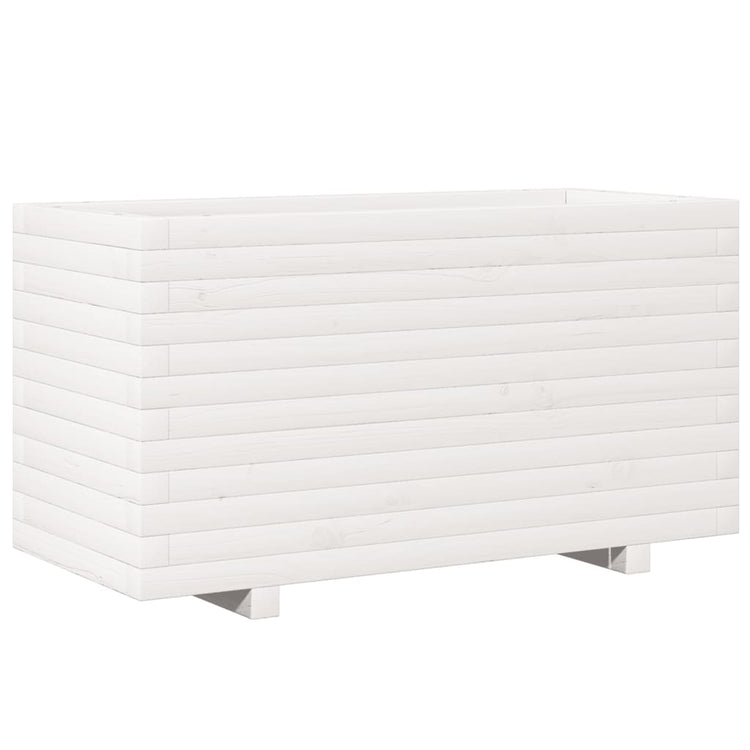 Boîte de planification Vidaxl 90x40x49.5 cm Pine solide blanc