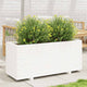 Boîte de planification Vidaxl 110x40x49.5 cm Pine solide blanc
